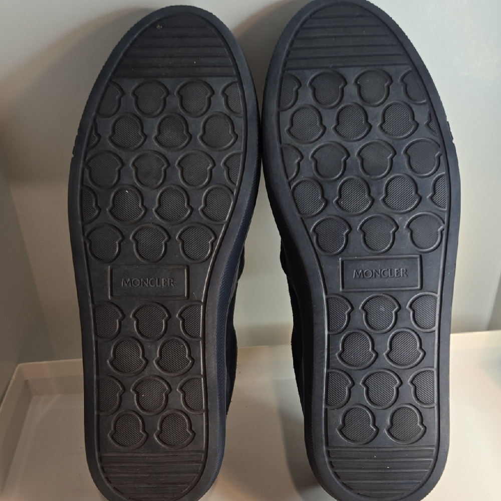 Elegant Moncler Navy Blue Suede Mereith Loafers New No Box - Picture 7 of 10